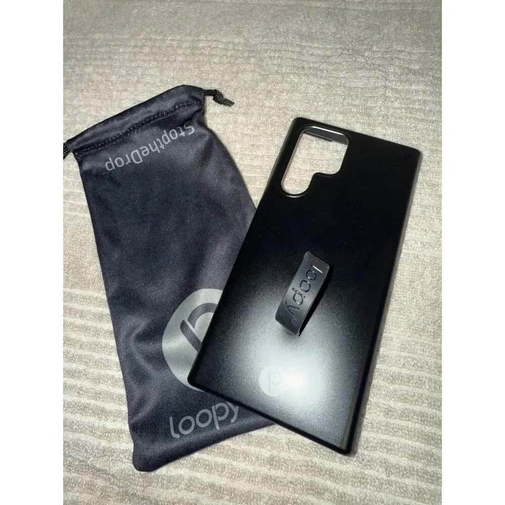Loopy Phone case S22 Ultra Bundle of 3 Black cheetah Black & Tan